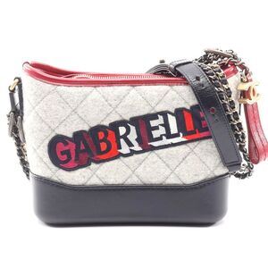 Chanel Gabrielle Small Hobo Bag Wool Leather